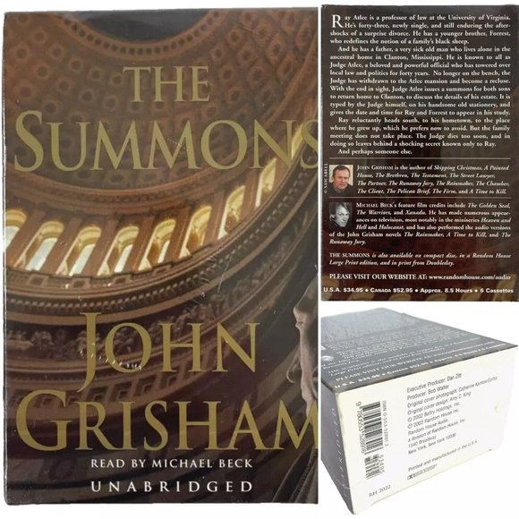 John Grisham The Summons  6 Cassette Box Set Unabridged Michael Beck 2002 Sealed - Picture 1 of 4